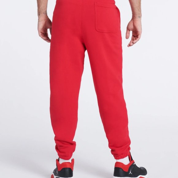 Nike Air Jordan MJ Jumpman Fleece Jogger Pants Red DA9820-687 Men's - Picture 7 of 7